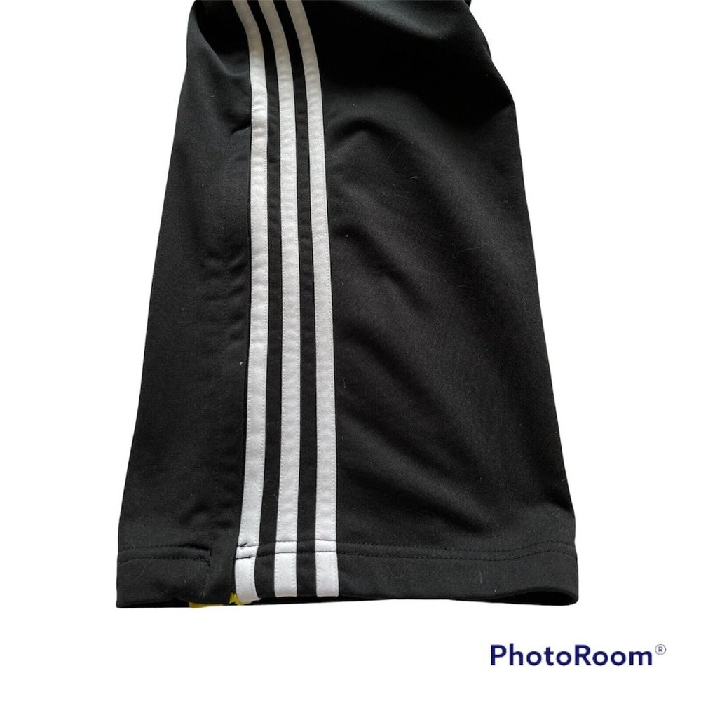 Adidas Men’s Black 3 Strip Polyester Blend Athletic Workout Soccer Pants Sz XXL - Picture 5 of 8